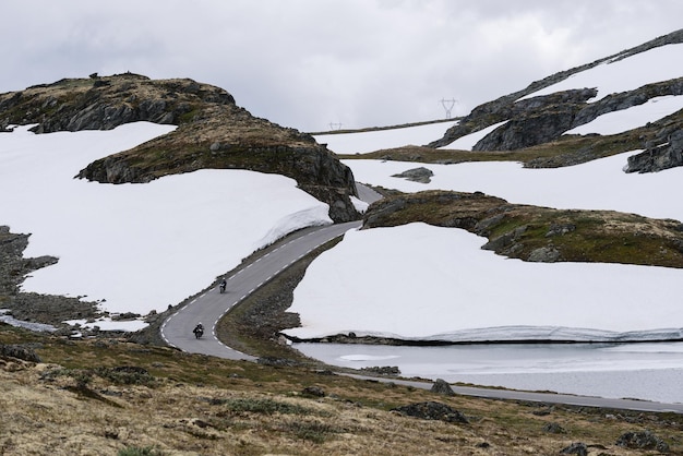 ノルウェー風光明媚なルートAurlandsfjellet