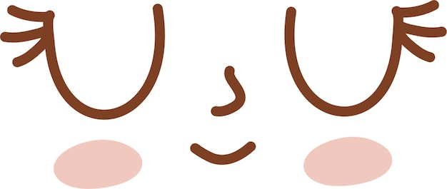 その上に描かれた目の線を持つ鼻