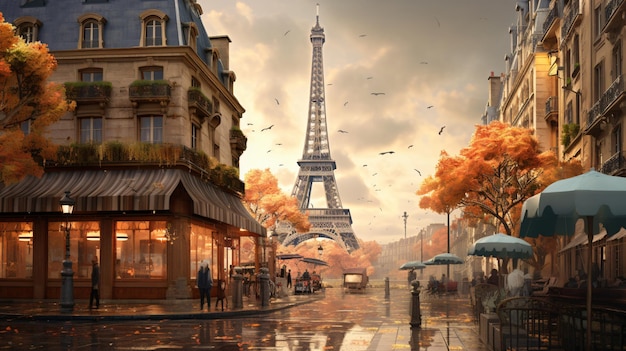 Nostalgia for old Paris France