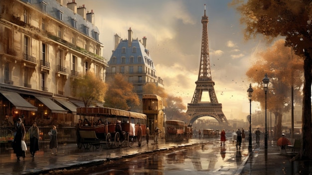 Nostalgia for old Paris France