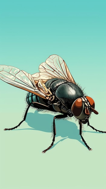 Photo nostalgic fly illustration