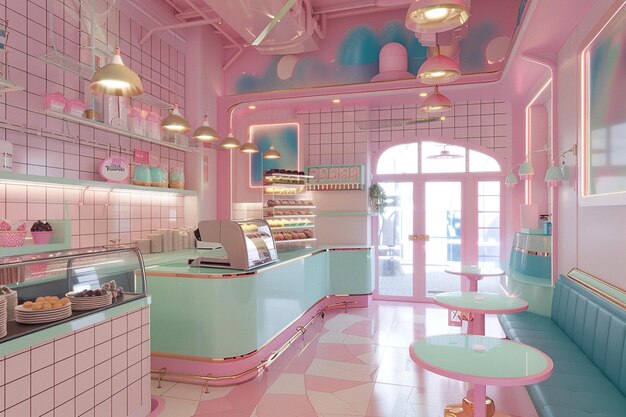 Nostalgic ice cream parlors serving sweet treats o