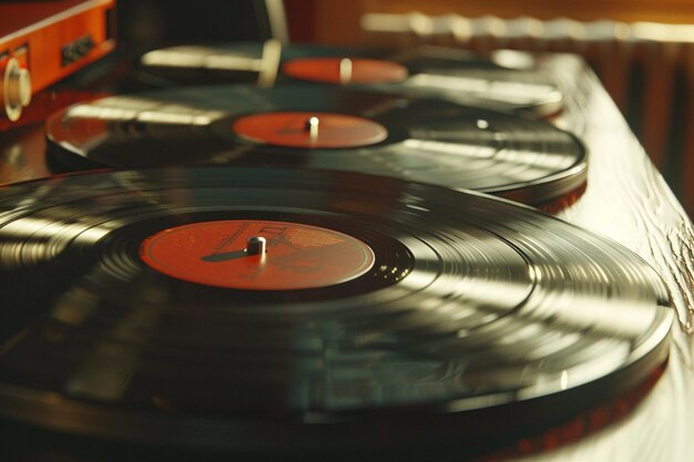 Nostalgic melodies of old vinyl records