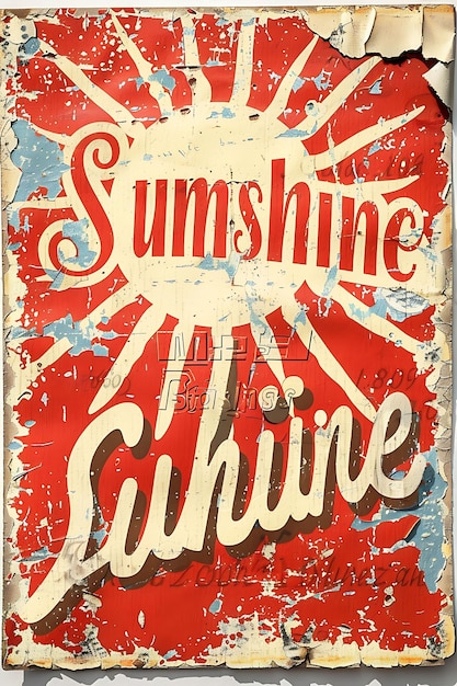 Nostalgic Seaside Postcard With Scalloped Edges Sunshine Illustration Vintage Postcard Decorative