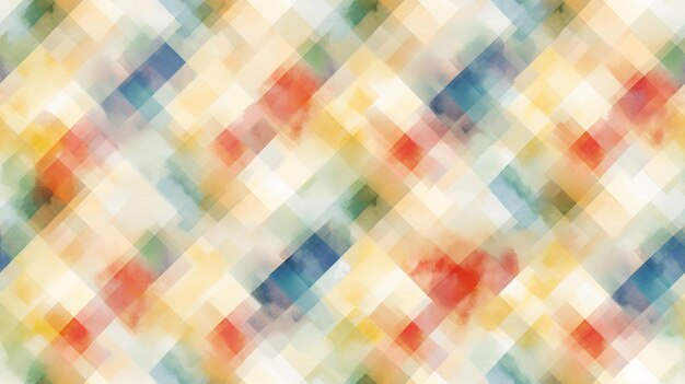 Photo nostalgic watercolor plaid pattern