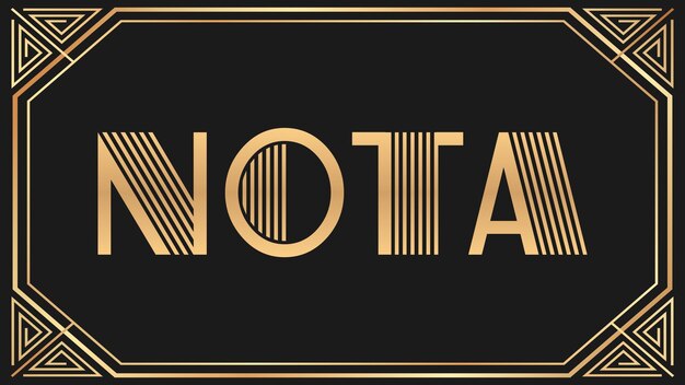 Photo nota jazz gold text