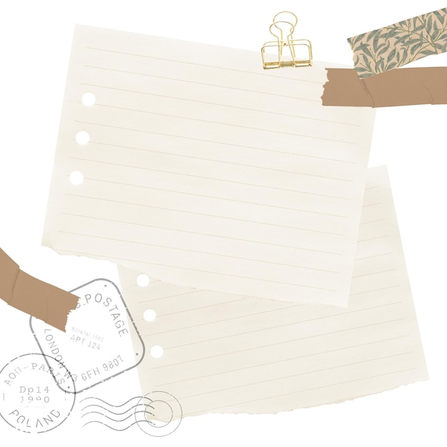Note paper png frame paper transparent background