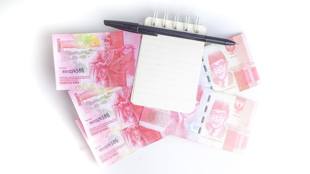 Notebook on Indonesia rupiah money finance and savings