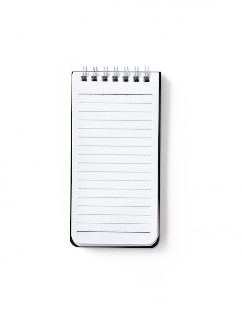 Photo notebook on isolated white background