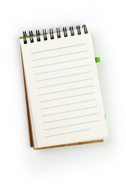 Notebook isolated on white background