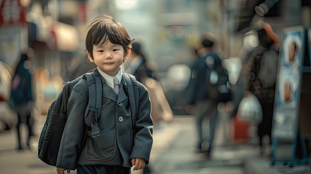 Photo notebook kid going to school