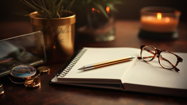Notebook met doelstellingenlijst gericht op succesplanning