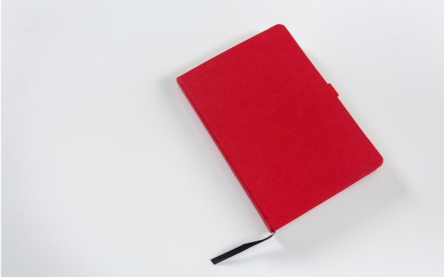 Notebook op een witte achtergrond