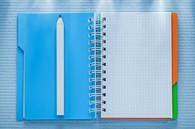 Notebook and pencil