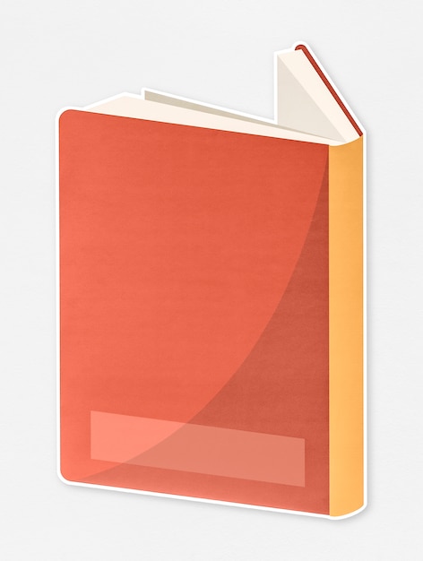 Notebook with orange cover icon