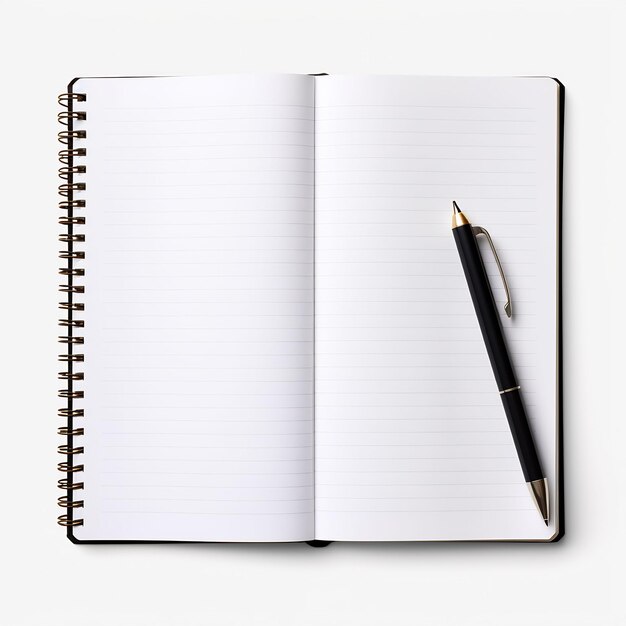 a notebook with a pen on it that says pen on it