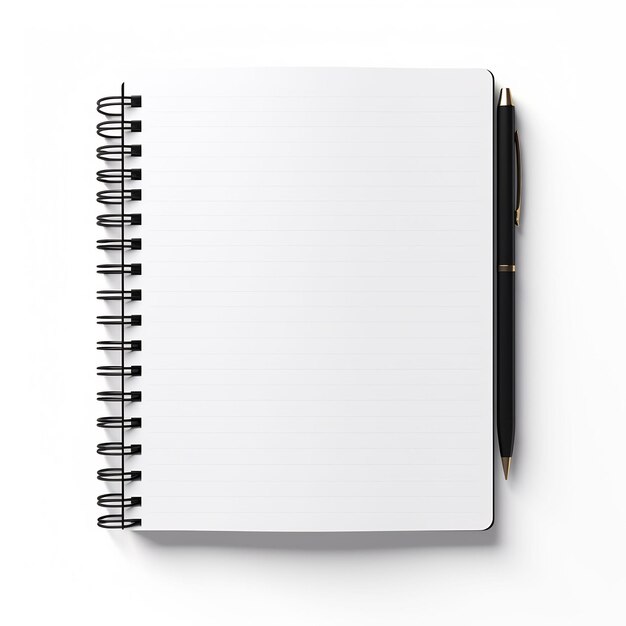 a notebook with a pen on it that says quot the top of it quot