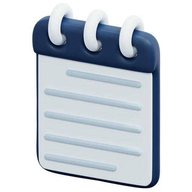 Photo notepad 3d render icon illustration