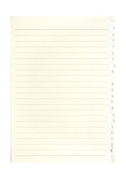 Photo notepad page isolated on white