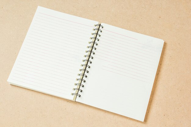 notepad on wooden background