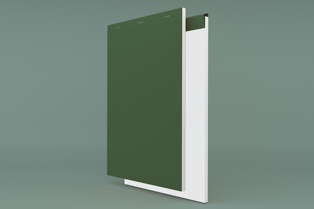 Notepads Right Side Isolated In Green Background