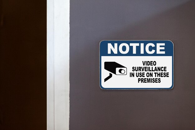 Notice Video surveillance in use on these premises