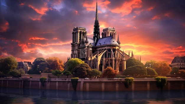 Notre dame de parijs kathedraal frankrijk