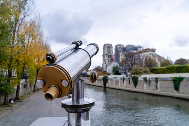 Notre dame parijs onder restauratiedetail