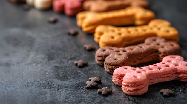 Nourishing Nibbles Closeup of Homemade BoneShaped Dog Cookies