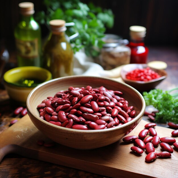 Photo nourishing red beans for wholesome and healthy cooking