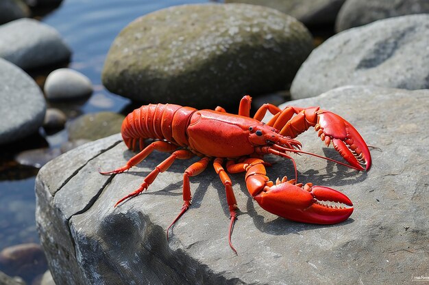 Foto nova scotia kreeft op een rots