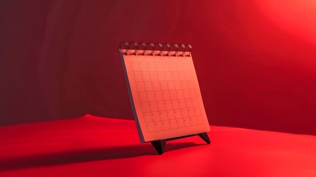 Photo november 2023 desk calendar on red color background generative ai