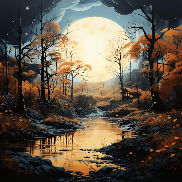 Premium AI Image November Full Moon