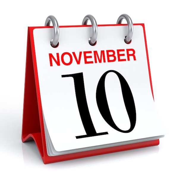 November Kalender 3D-rendering