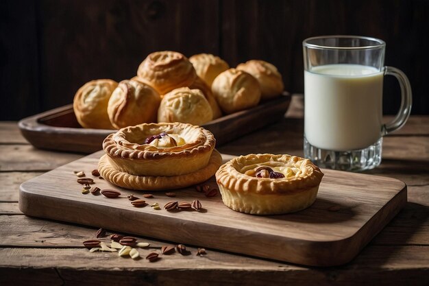 Photo novruz celebration azerbaijan national pastry and fresh milk