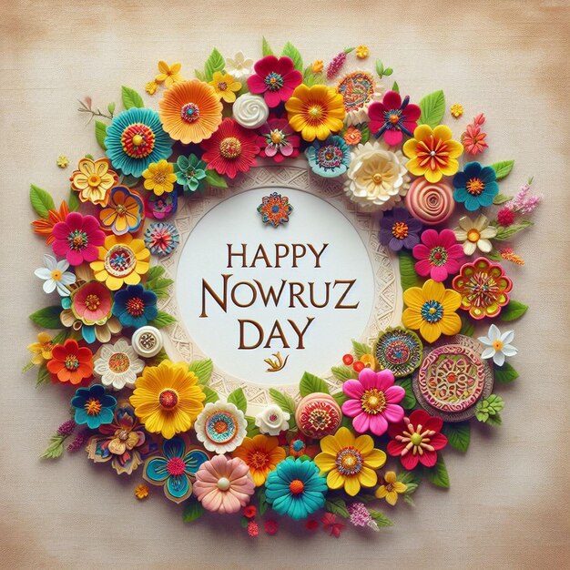 Photo nowruz day banner design template