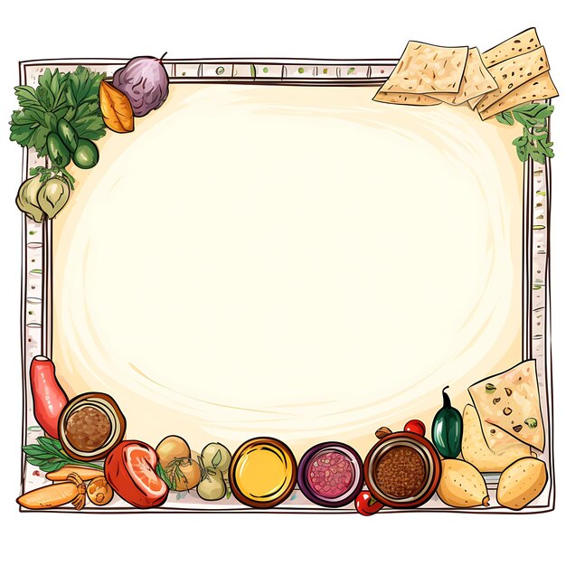 Nowruz iran scribbles frame disegni festivi per l'iran cultura e cucina stagioni cibo e bevande