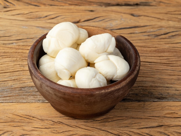 Nozinho or Knot mozzarella typical brazilian artisanal fresh white cheese