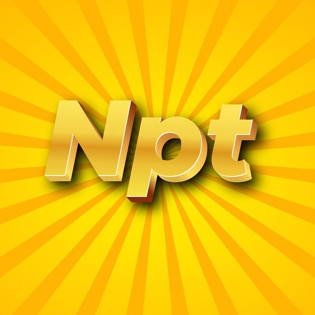 Npt text effect gold jpg attractive background card photo confetti