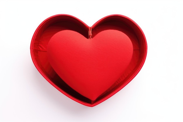 발렌타인 데이를 위한 Nubes 하트 박스 사랑의 하트 모양 상징이 있는 빨간색 빈 선물 상자