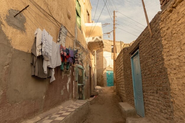 Nubian village traditional house colorful old house in aswan egypt