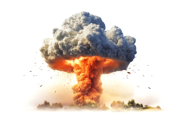 Nucleaire explosie paddenstoel wolk