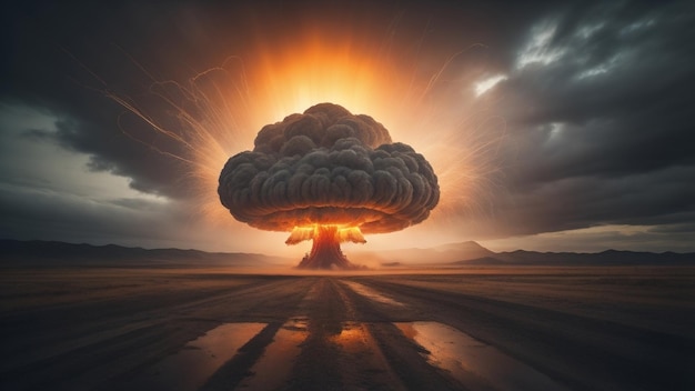 Nuclear bomb explosion Generative AI