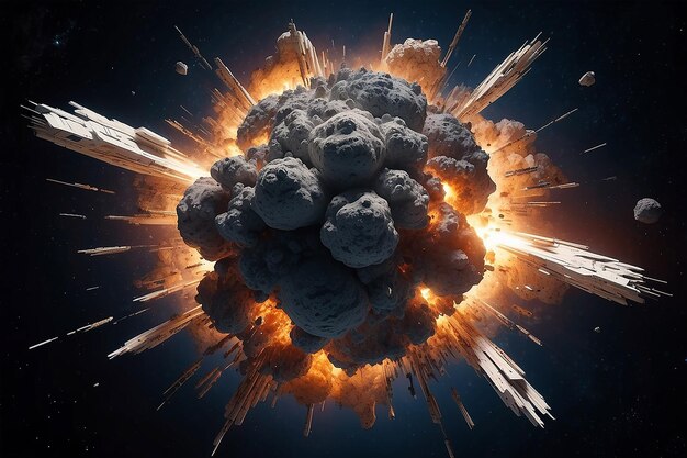 Nuclear bomb explosion in space generative ai