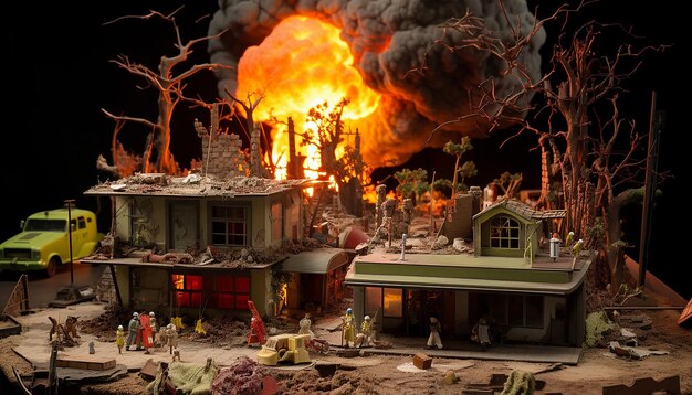 nuclear disaster diorama