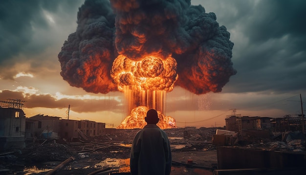 Nuclear disaster in the future scene