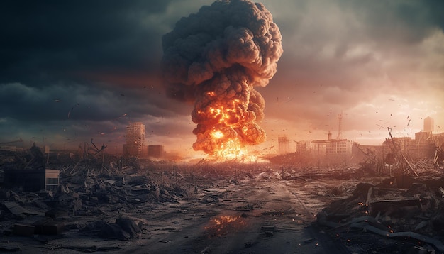 Nuclear disaster in the future scene