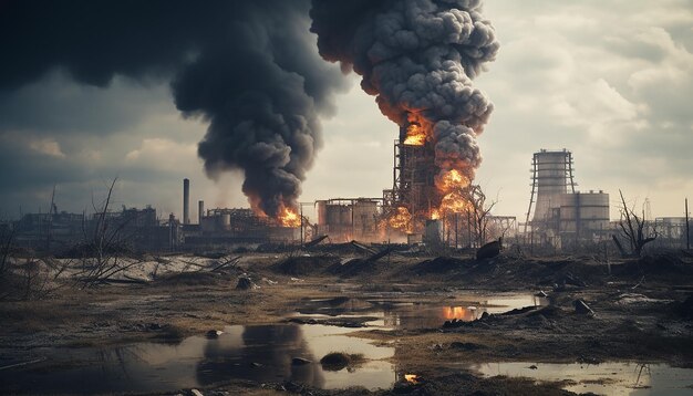 Nuclear disaster in the future scene