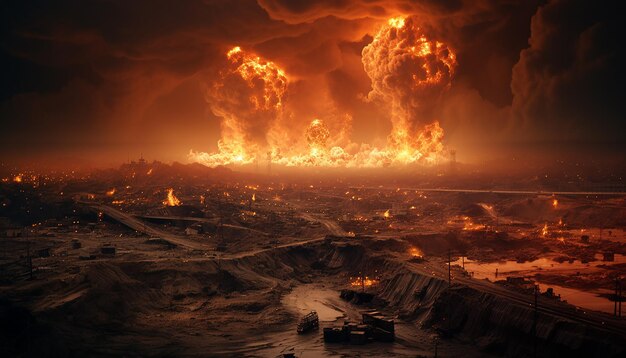 Nuclear disaster in the future scene