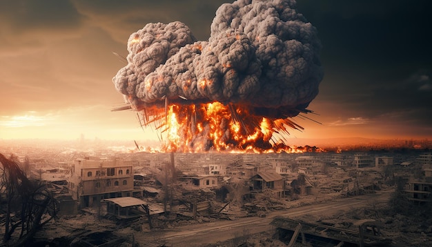 Nuclear disaster in the future scene